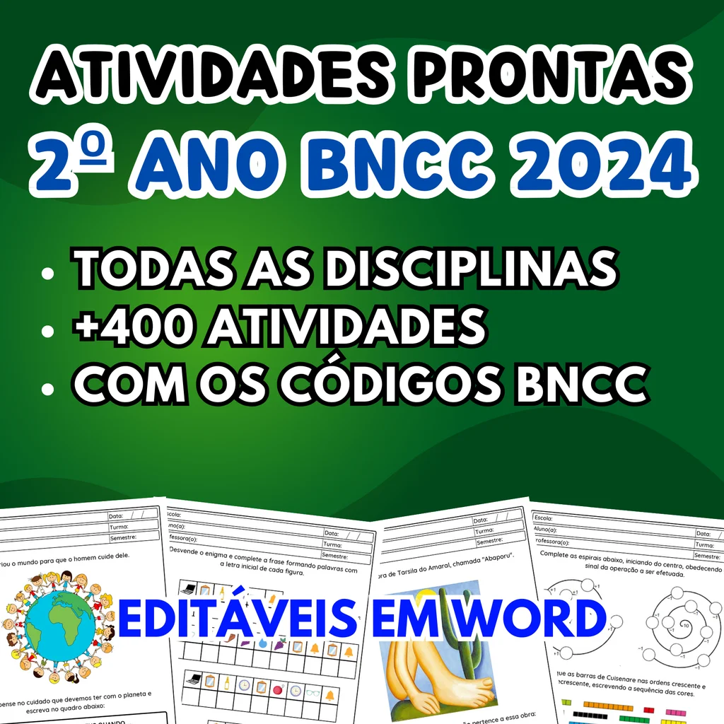 Atividades - 2º Ano Fundamental - BNCC 2024 — material para professor em Dracena