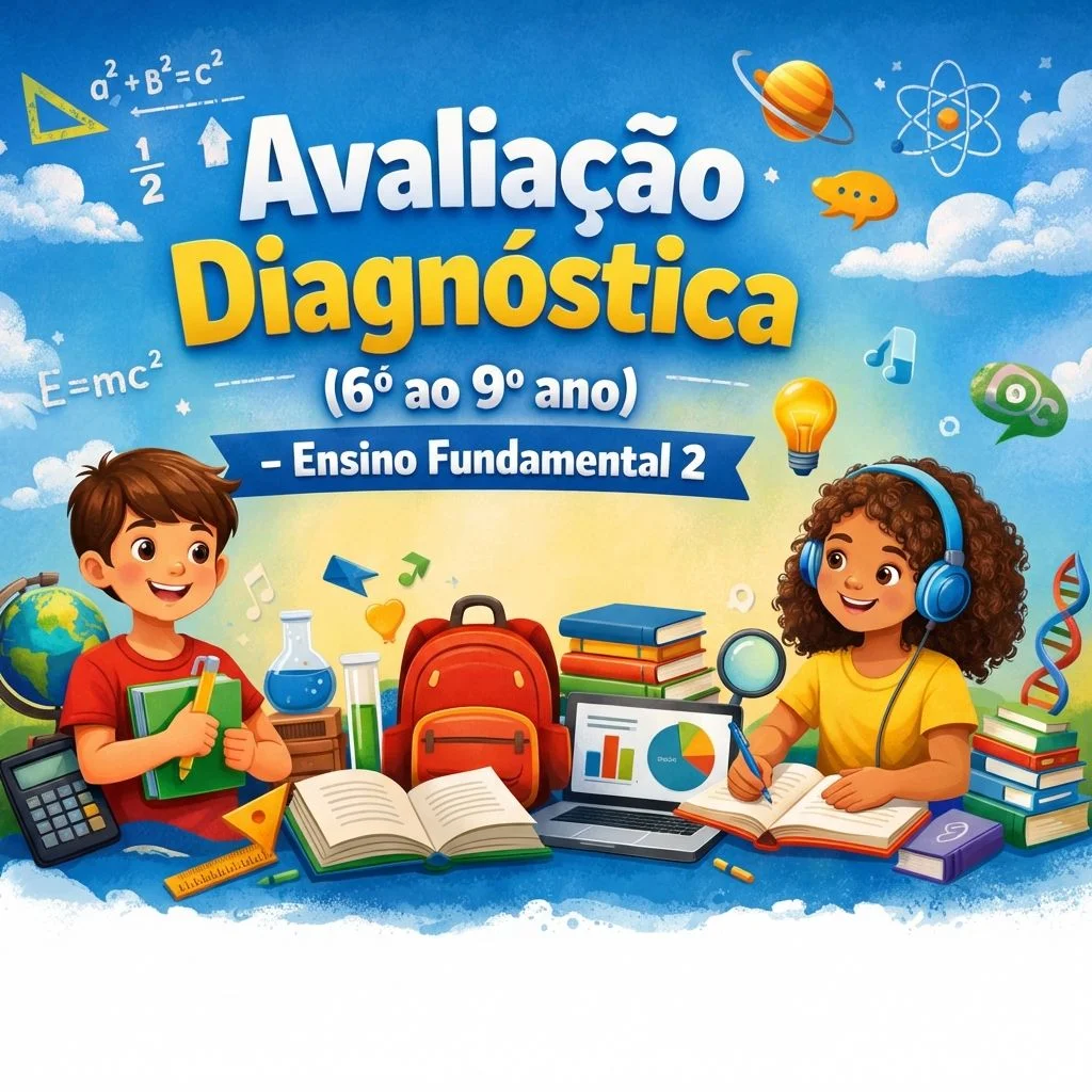 Avaliação Diagnóstica 6º ao 9º Ano — material para professor em Itapé