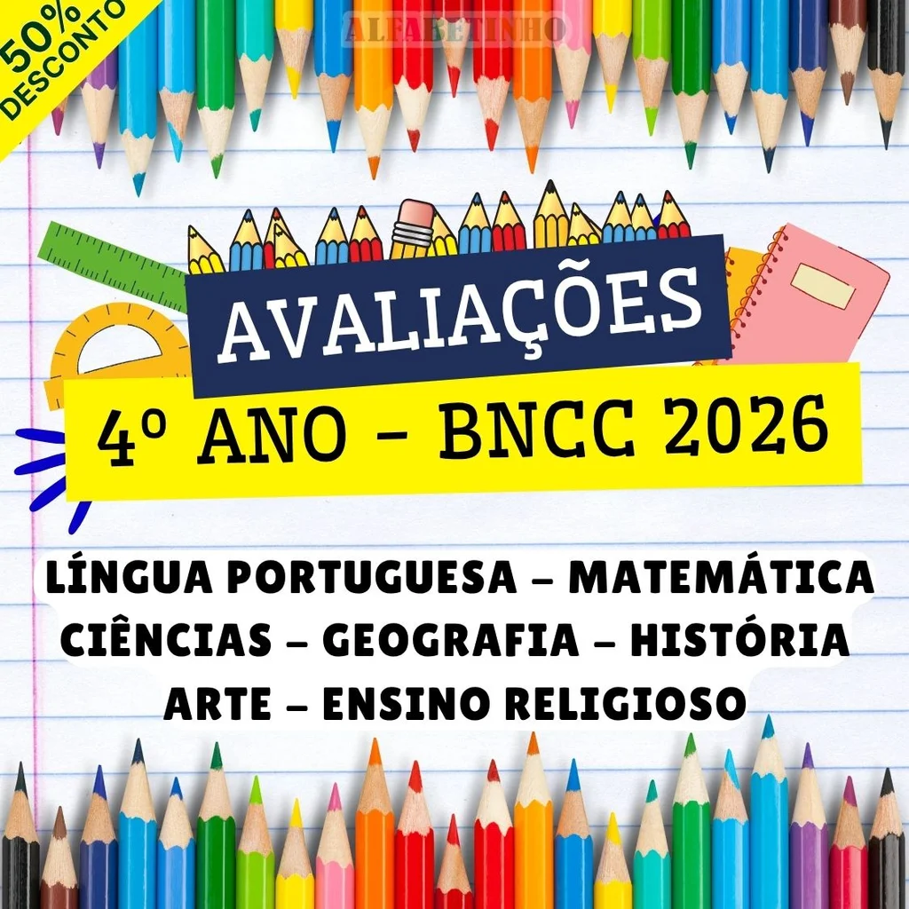 Avaliações - 4º Ano - Todas as Disciplinas — material para professor em Buritizal
