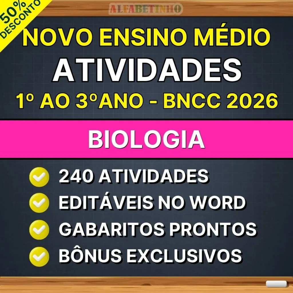 BIOLOGIA - Atividades - Ensino Médio - BNCC 2026 — material para professor em Coxim