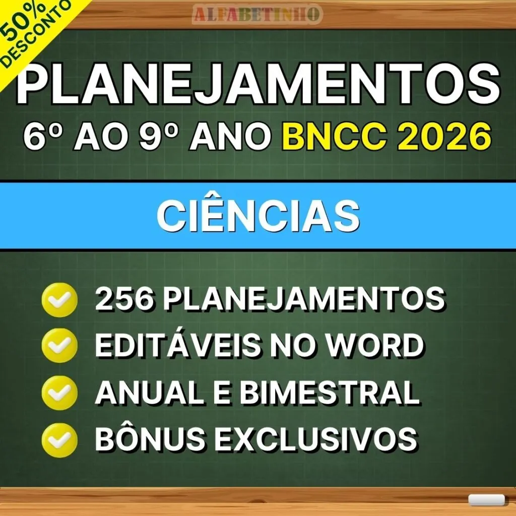 CIÊNCIAS - Planejamentos do 6º ao 9º ano - BNCC 2026 — material para professor em Quatipuru