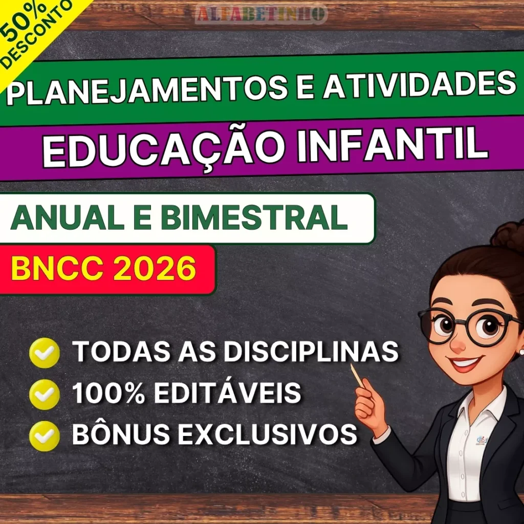 COMBO DE PLANEJAMENTO DE AULA PARA EDUCAÇÃO INFANTIL – COMPLETO E EDITÁVEL! - 2026 — material para professor em Nova Ibiá