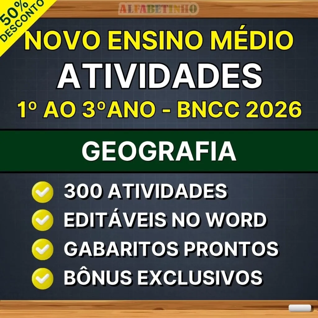 GEOGRAFIA - Atividades - Ensino Médio - BNCC 2026 — material para professor em Balsa Nova
