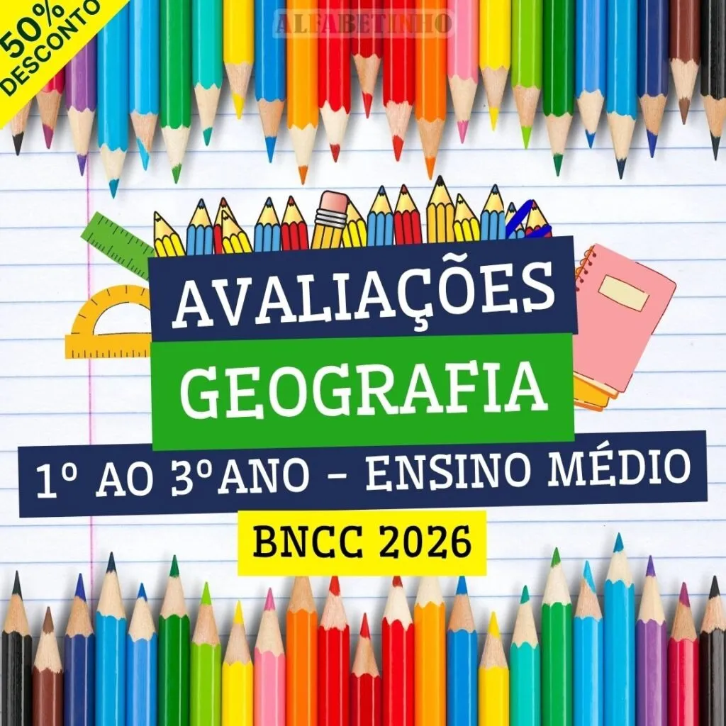 GEOGRAFIA - AVALIAÇÕES - 1º AO 3º ANO - ENSINO MÉDIO - BNCC 2026 — material para professor em Ibema
