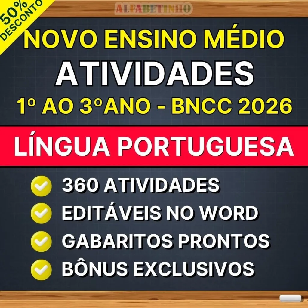 LÍNGUA PORTUGUESA - Atividades - Ensino Médio - BNCC 2026 — material para professor em Balsa Nova