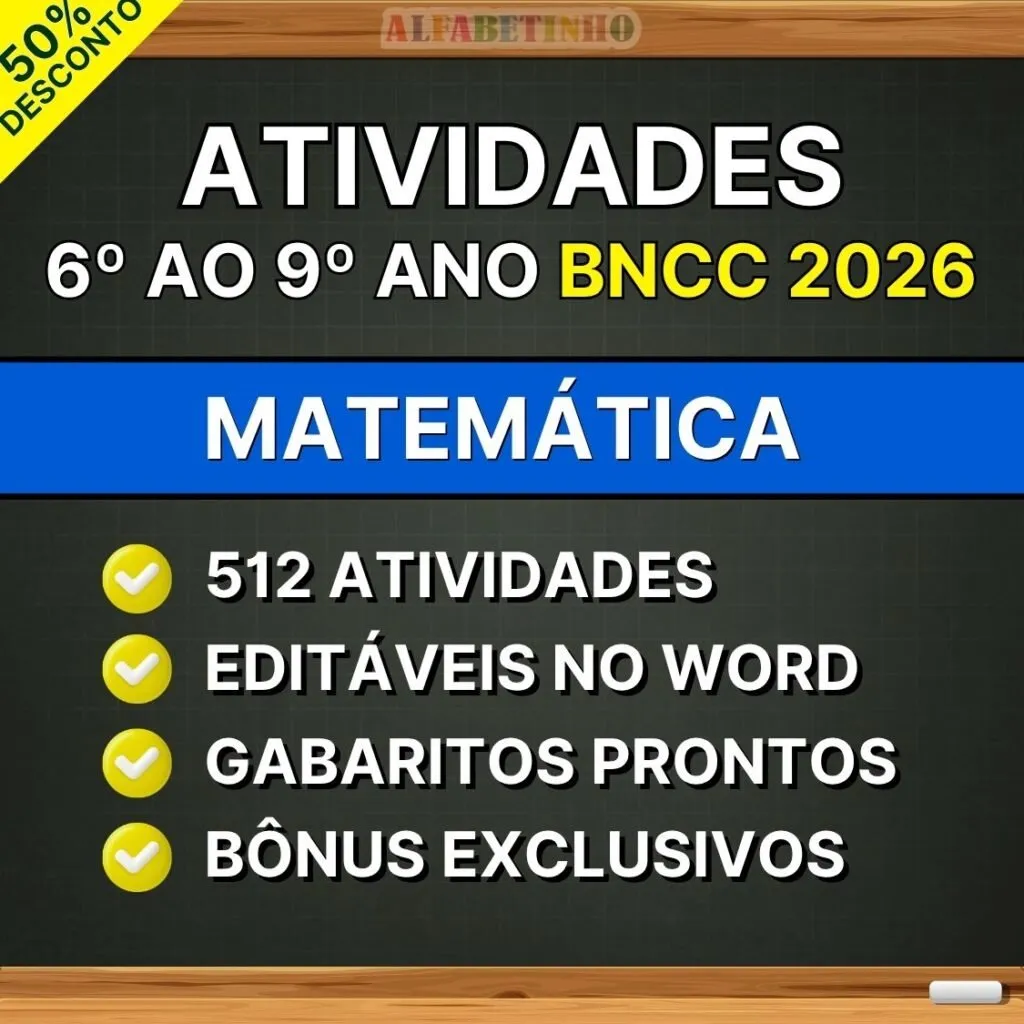 MATEMÁTICA - Atividades do 6º ao 9º ano - BNCC 2026 — material para professor em Itaverava