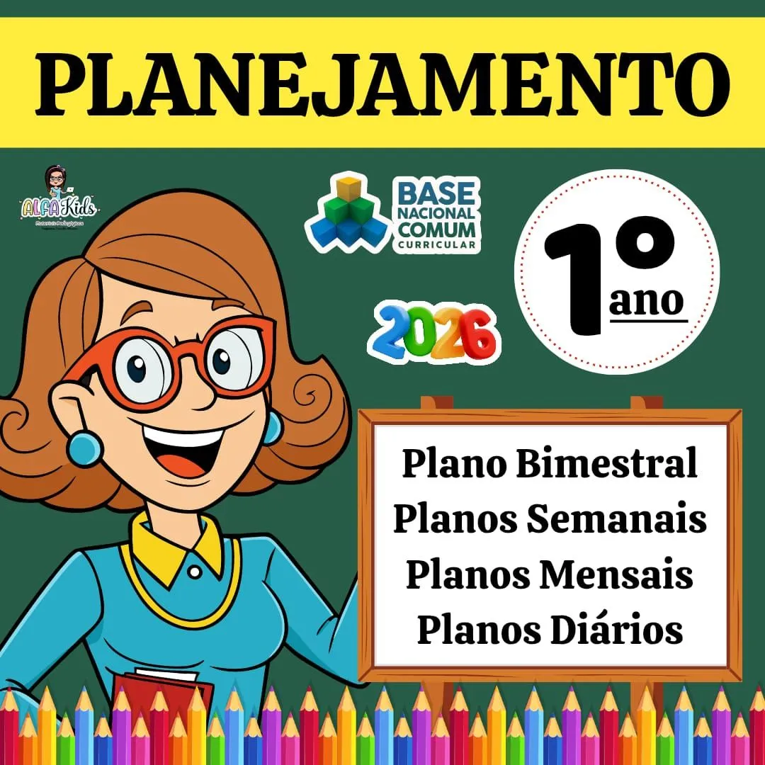Planejamento BNCC 2026 - 1º ano Ensino Fundamental / 1º Bimestre — material para professor em Ipameri