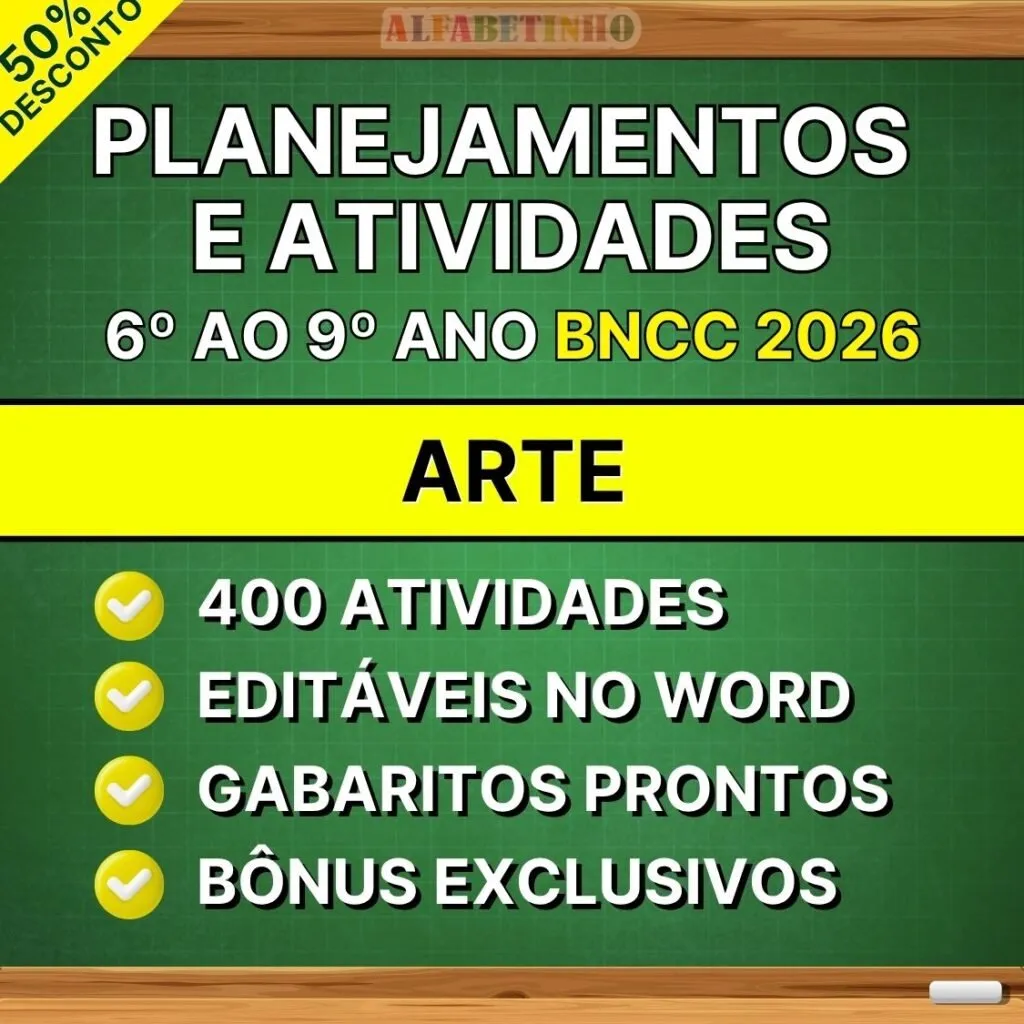 Planejamentos e Atividades Arte 6º ao 9º Ano BNCC Atualizada — Atividades prontas em Ipameri