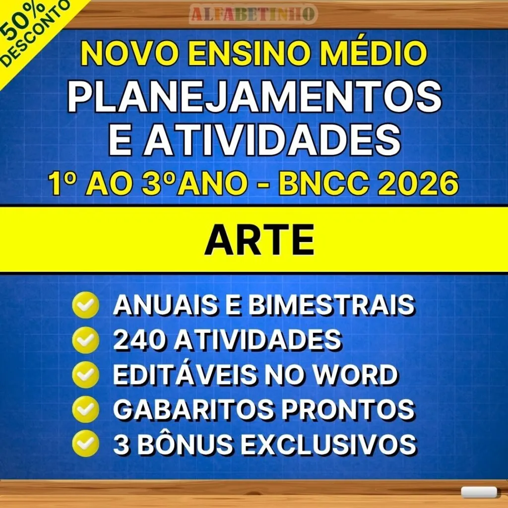 Planejamentos e Atividades Arte Ensino Médio BNCC Atualizada — Atividades prontas em Ipameri
