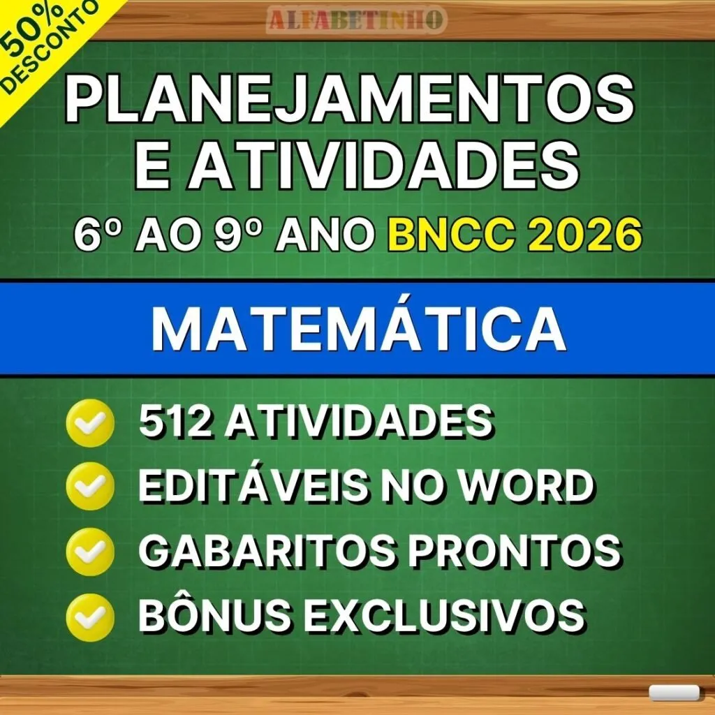 Planejamentos e Atividades Matemática 6º ao 9º Ano BNCC Atualizada — material para professor em Codó