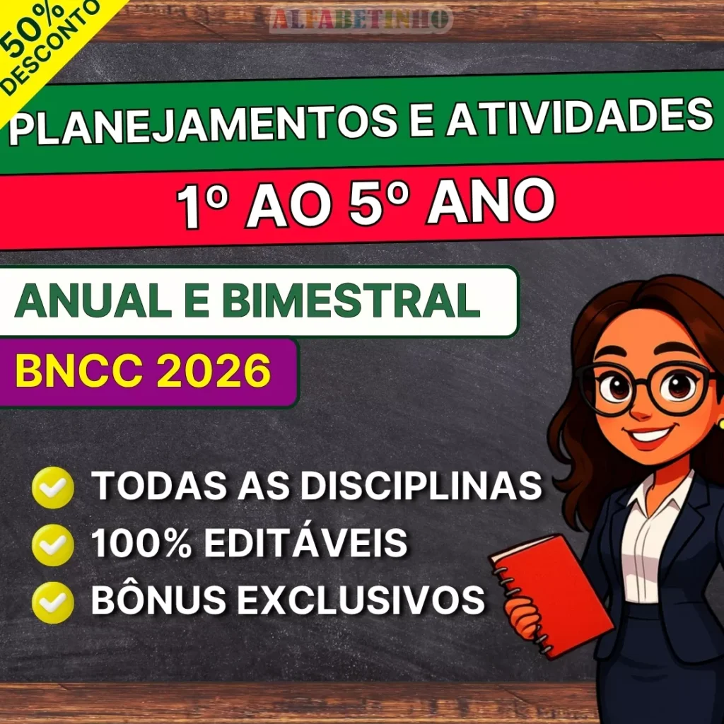 Planejamentos e Atividades - 1º ao 5º ano - BNCC 2026 — material para professor em Buritizal