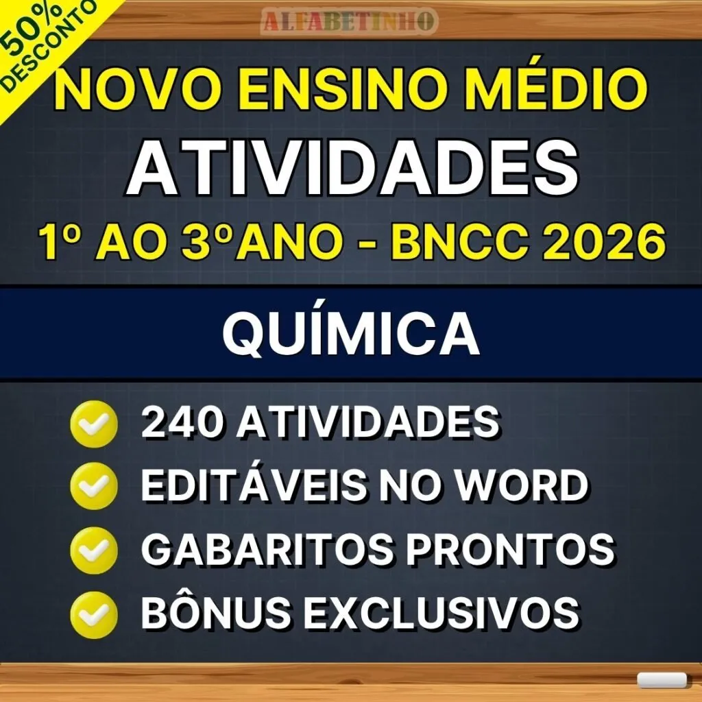 QUÍMICA - Atividades - Ensino Médio - BNCC 2026 — material para professor em Nova Ibiá